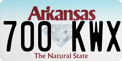 AR license plate 700KWX