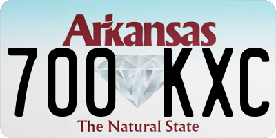 AR license plate 700KXC