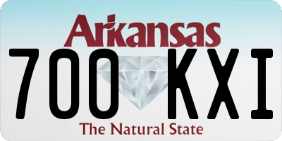 AR license plate 700KXI