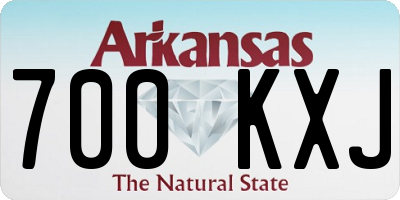 AR license plate 700KXJ