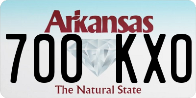 AR license plate 700KXO