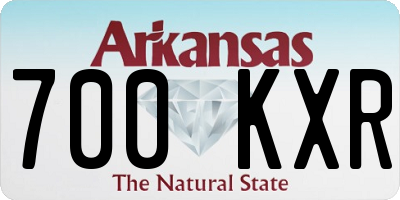 AR license plate 700KXR