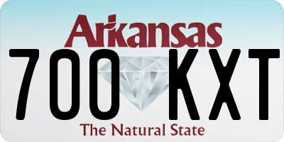 AR license plate 700KXT