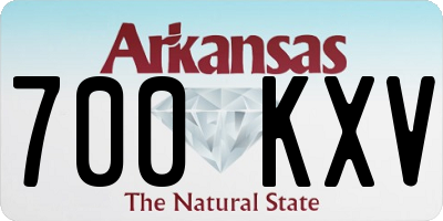 AR license plate 700KXV