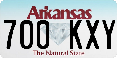 AR license plate 700KXY