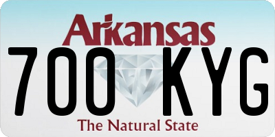 AR license plate 700KYG