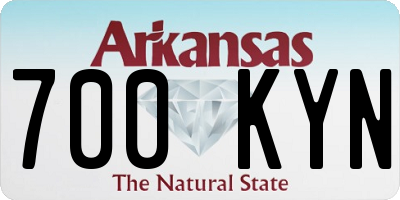 AR license plate 700KYN