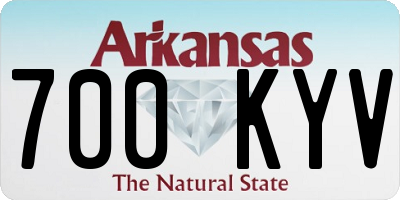 AR license plate 700KYV