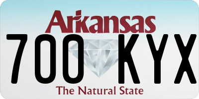 AR license plate 700KYX