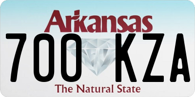AR license plate 700KZA