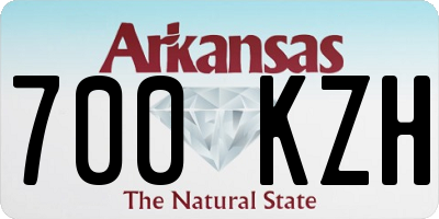 AR license plate 700KZH
