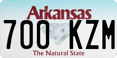 AR license plate 700KZM
