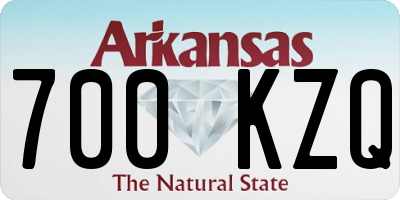 AR license plate 700KZQ