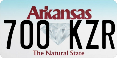 AR license plate 700KZR