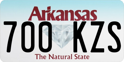 AR license plate 700KZS