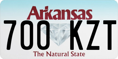 AR license plate 700KZT