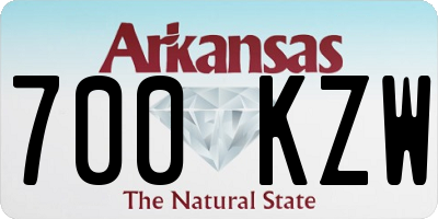 AR license plate 700KZW
