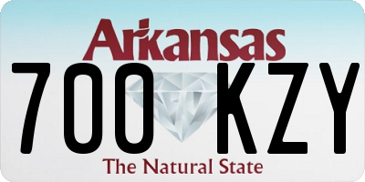 AR license plate 700KZY