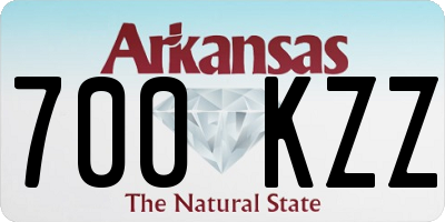 AR license plate 700KZZ