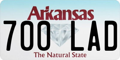 AR license plate 700LAD