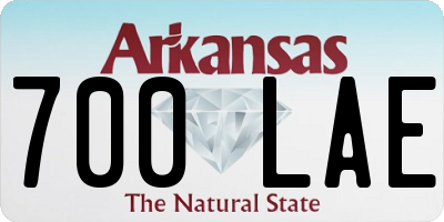 AR license plate 700LAE