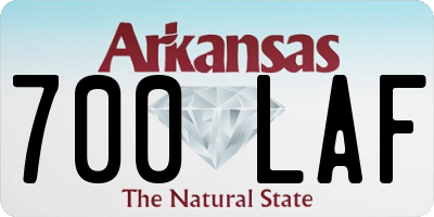 AR license plate 700LAF