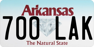 AR license plate 700LAK
