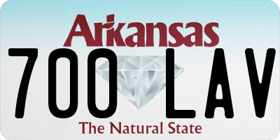 AR license plate 700LAV