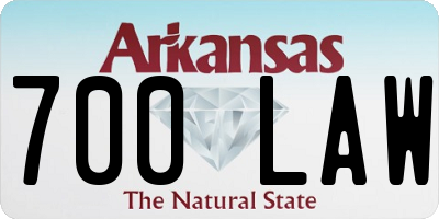 AR license plate 700LAW