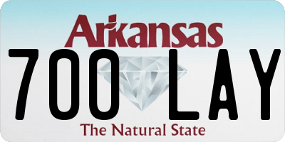 AR license plate 700LAY
