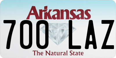 AR license plate 700LAZ