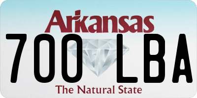 AR license plate 700LBA
