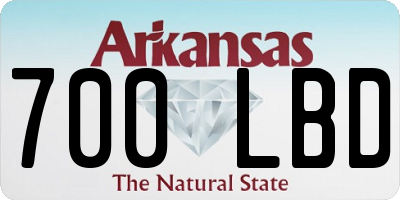 AR license plate 700LBD