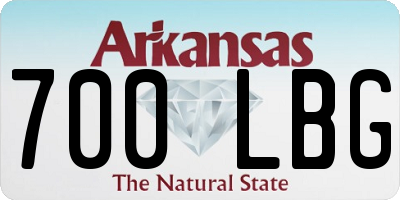 AR license plate 700LBG