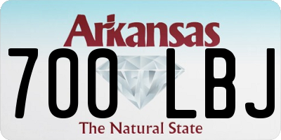 AR license plate 700LBJ