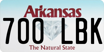 AR license plate 700LBK