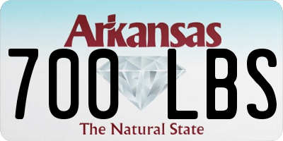 AR license plate 700LBS