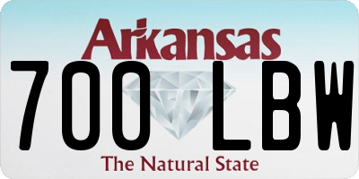 AR license plate 700LBW