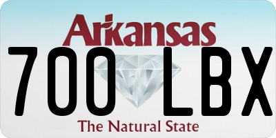 AR license plate 700LBX