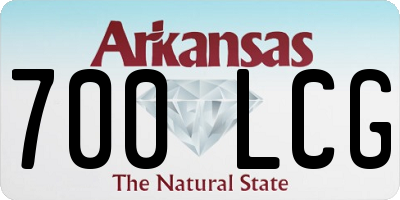 AR license plate 700LCG