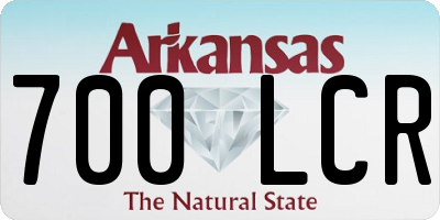 AR license plate 700LCR