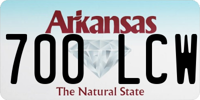AR license plate 700LCW