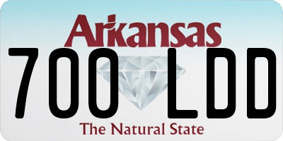 AR license plate 700LDD