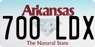 AR license plate 700LDX