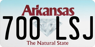 AR license plate 700LSJ