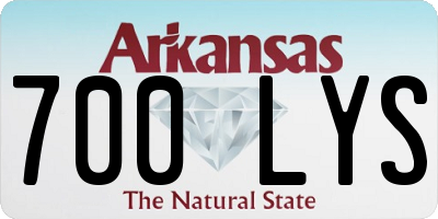AR license plate 700LYS