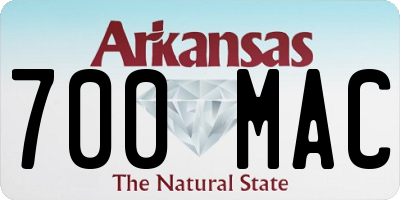 AR license plate 700MAC