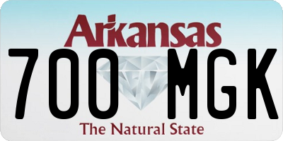 AR license plate 700MGK