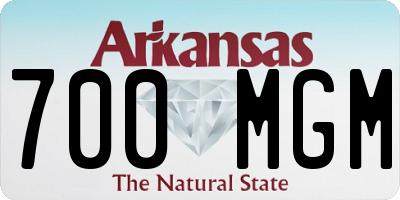 AR license plate 700MGM