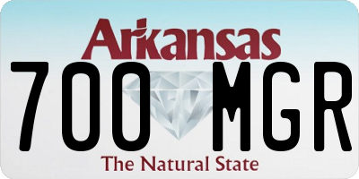 AR license plate 700MGR